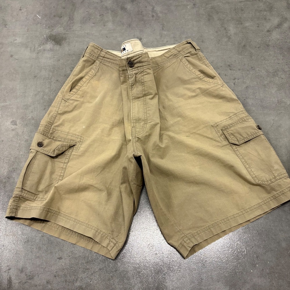 Vintage Y2K/2000s Joseph Abboud Khaki Cargo Shorts Ripstop Cotton Tan Size 44